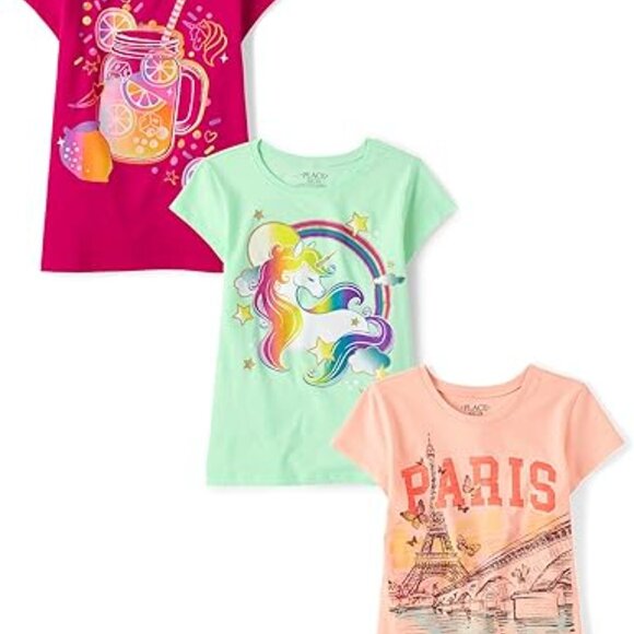 Children's Place, 3 Pack, NWT, XS, Short Sleeve Graphic T-shirts - Picture 1 of 5